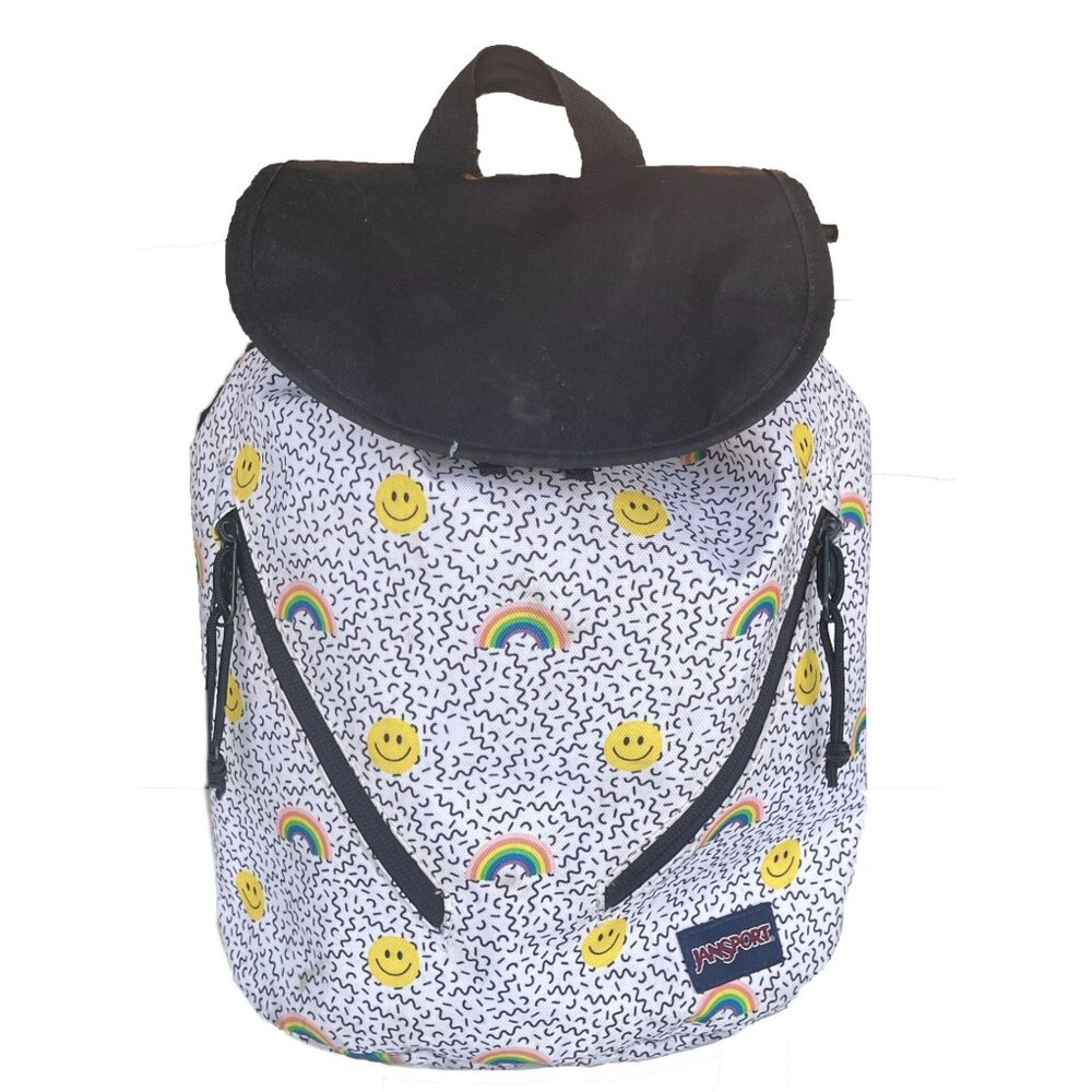 JANSPORT Hartwell Backpack Smiles And Rainbows Medium Daypack School Bag